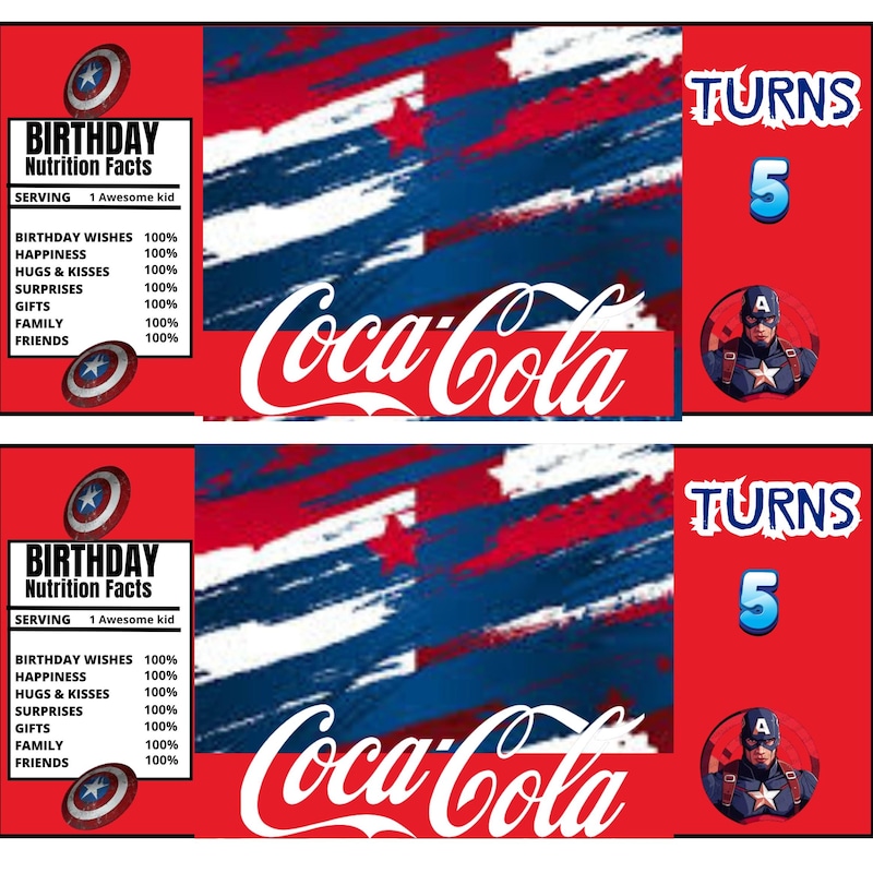 Coca Cola Label Template Etsy