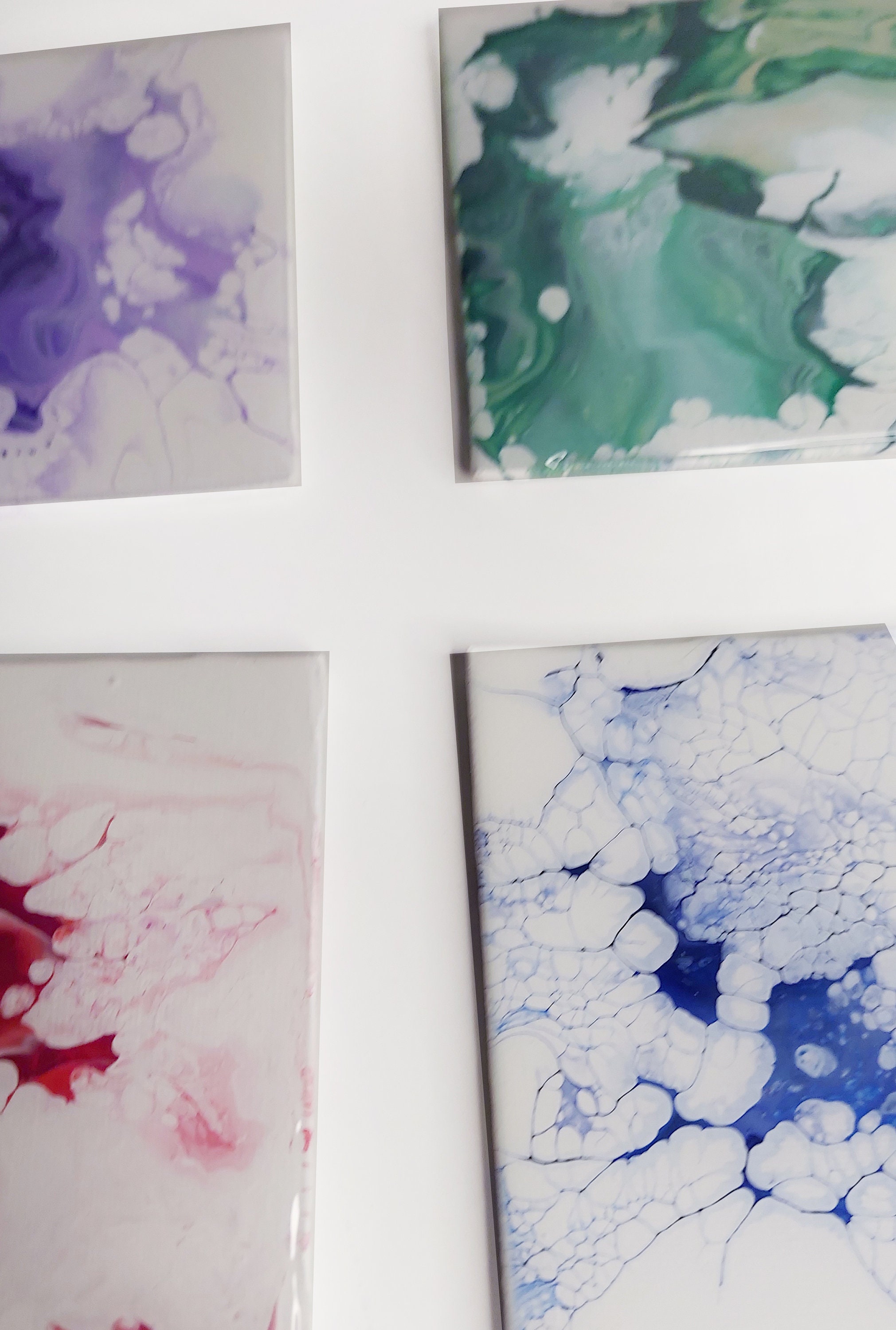 Multi-color Resin Coaster Set - Etsy