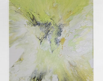 Flowery Fluid Acrylic Abstract Canvas