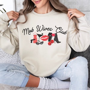 Mob Wives Club Sweatshirt, Mob Wife Era Sweater, Mob Wife Aesthetic Crewneck,  Era Sweater, Trending Hoodies, Wifey Sweater, New Bride Gift