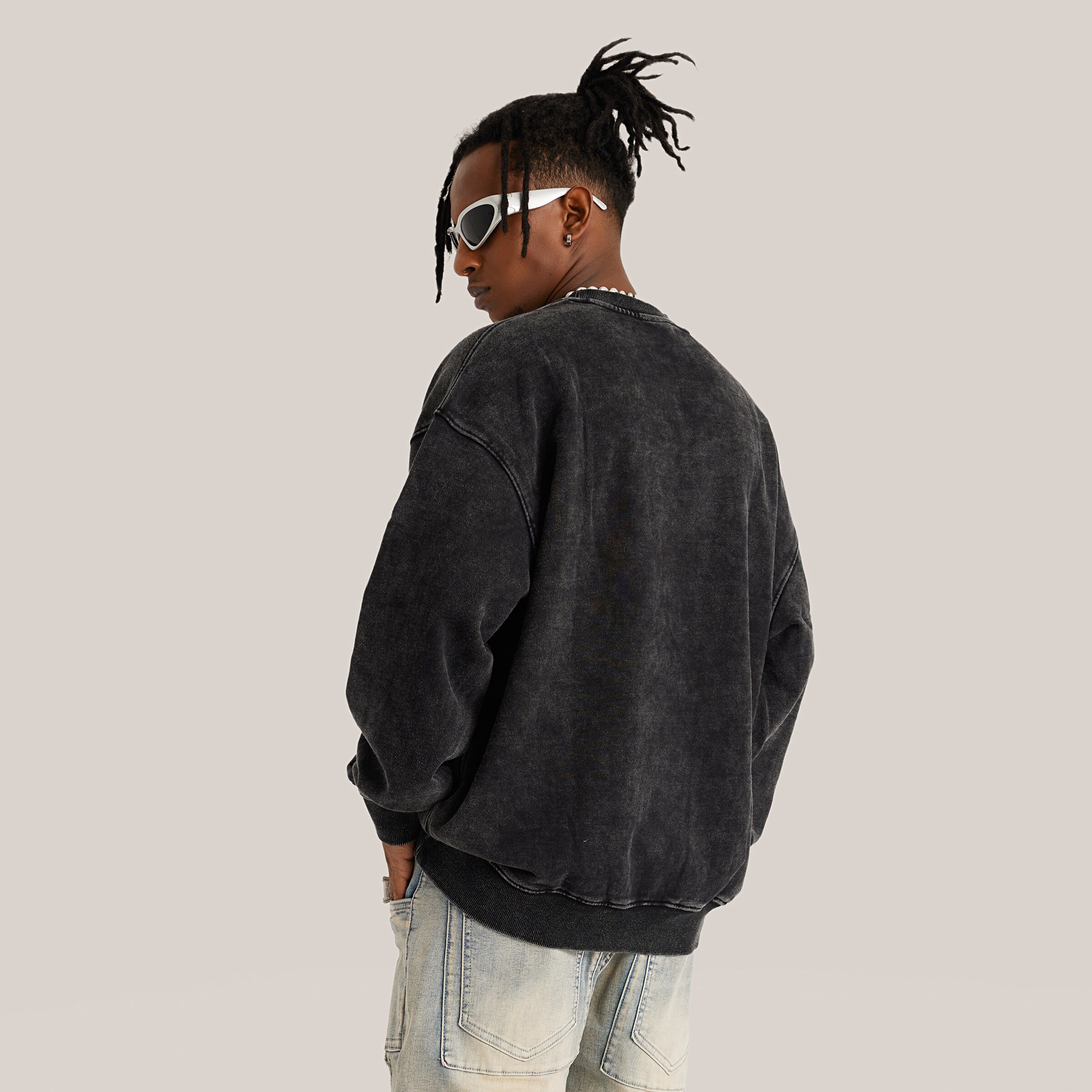 Black Leopard Checkerboard Short Sleeve Knit Sweater