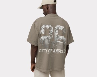 【STAMPD】CITY OF ANGELS VINTAGE RELAXED TEE CITY OF ANGELS Shirt, Aesthetic Tee Shirt, California T
