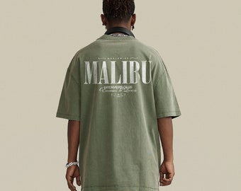 MALIBU FADED OVERSIZED T-Shirt - Retro Street Style Luxury Tee - High Quality Gift for Men and Women
