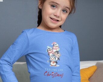 Cute Long Sleeve Christmas Shirts for Toddlers and Youth