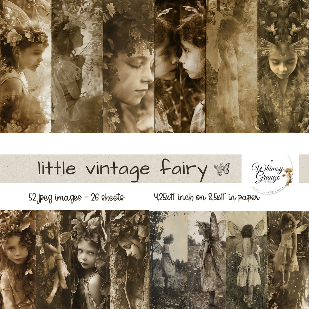Vintage Fairy Junk Journal Paper: Digital Art Images (digital Download ...