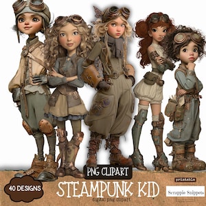 Modern Steampunk Bundle Industrial Fantasy Art Digital Collage Book Whimsical Gears Vintage Machinery Cut and Collage Set, png clipart