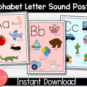 Pósteres Sonido de las letras del alfabeto