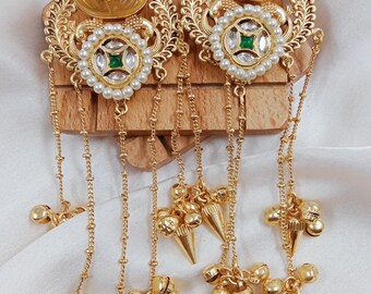 Earrings, 6 colors Jhumka, kundan ghungroo earring, unique earrings, Bohemian earrings, Indian jewelry, Jhumkas, Kashmiri earrings
