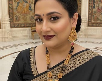 Mangalsutra, 3 designs Indian necklace, Indian jewelry, black beaded necklace, bridal necklace, Indian bridal, golden Mangalsutra