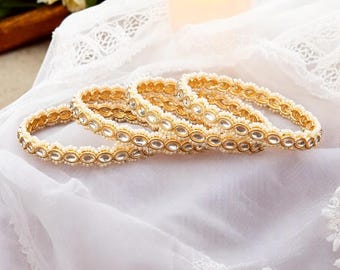 Bangles, Bracelets, Bridal bangles, gold bangles, polki, pearl micro gold plated Indian bangles.