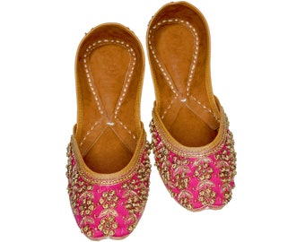 Embellished Leather Jutti: Indian Bridal Shoes