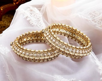 Bangles, Bracelets, Bridal bangles, gold bangles, polki, pearl micro gold plated Indian bangles.