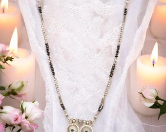 Mangalsutra, 8 diseños, collar indio, joyería india, collar de cuentas negras, collar de novia, collar de novia indio, collar de cuentas negras