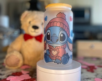 Stitch Valentine's day inspired Tumbler