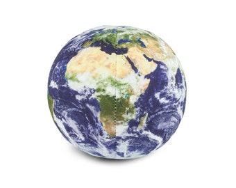 Cloudy Earth - Educational Toy for Kids and Toddlers 3D Mapped and High Quality Printed Small Stuffed Ball