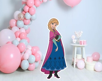 Anna Cutout: Frozen Birthday Party Decoration (Digital Download)