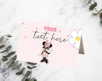 Minnie Mouse Oh Twodles Food Tents: 2nd Birthday Decor (Digital File)