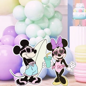 Summer Mouse Cutout: Pastel Party Decor (Digital PNG)