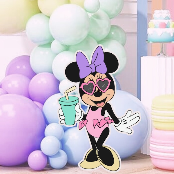 Summer Mouse Cutout: Pastel Party Decor (Digital PNG)