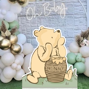 Decoración recortable de The Pooh, Baby Shower clásico de The Pooh, Fiesta de cumpleaños, Accesorio recortable / Accesorio de pie DESCARGA DIGITAL