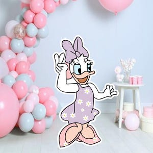 Ritaglio di anatra boho, grande decorazione sullo sfondo, decorazione per feste a tema Paperina Baby shower o festa di compleanno Stand Up Prop, download digitale