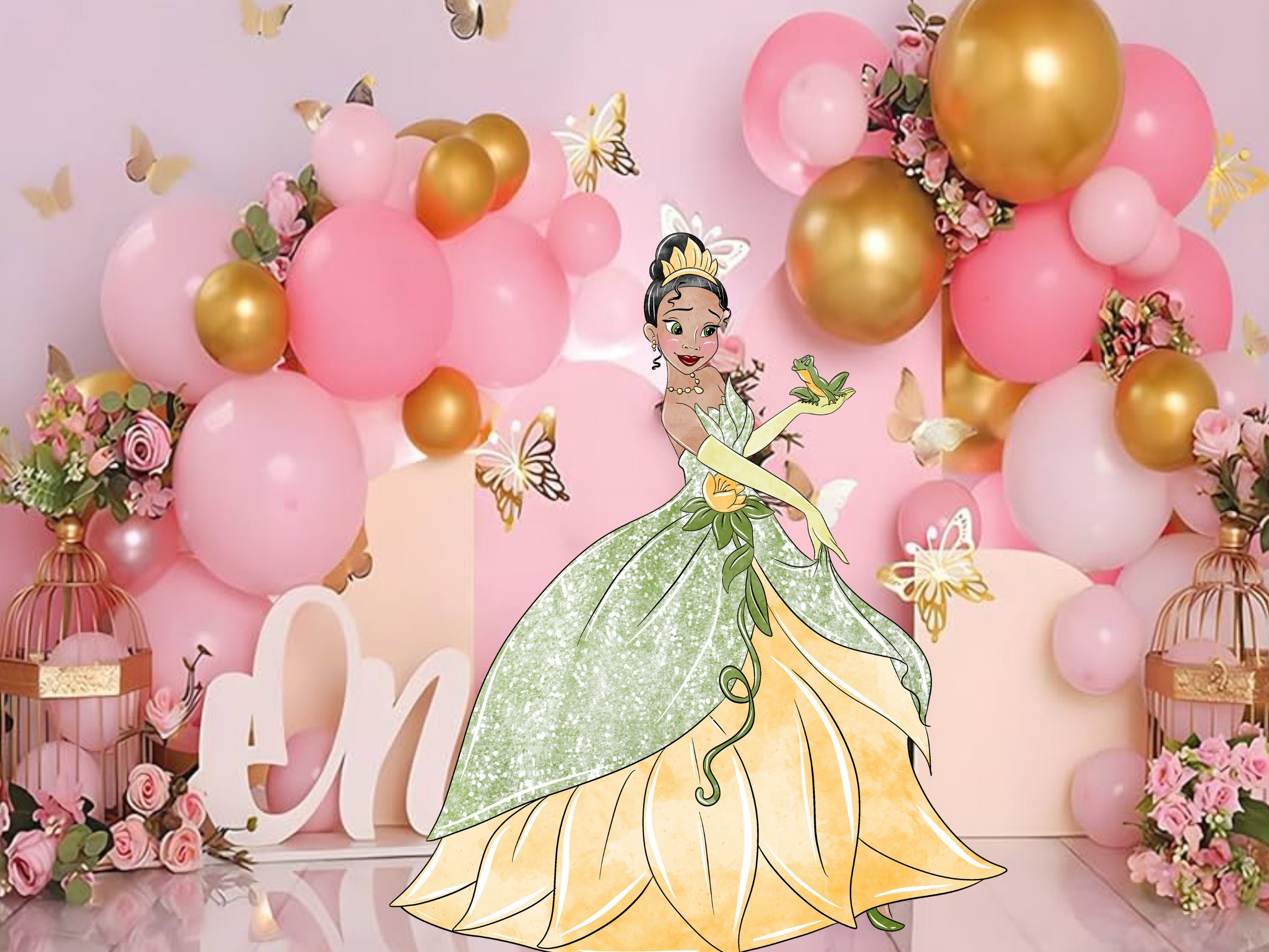 Tiana Princess Cutout: Birthday Party Decoration (Digital Download)