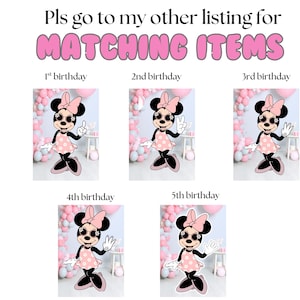 Minnie Maus 1st Birthday Party Prop: Zeigefinger (Digital PNG) Bild 6