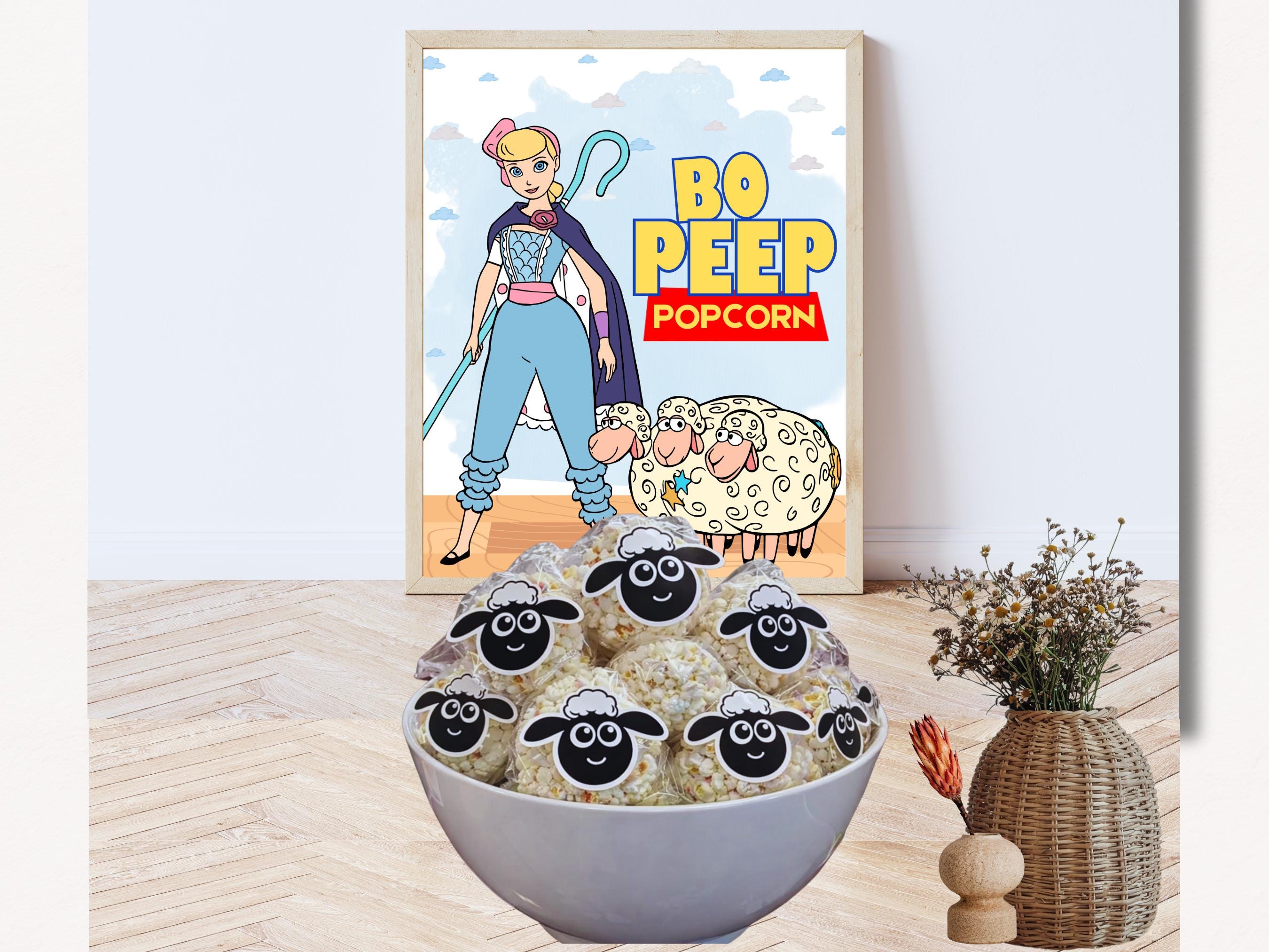 Bo Peep Sheep Popcorn Sign, Toy Story Party Decor (digital Download) - Etsy