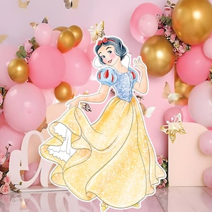 Biancaneve CutOut, Biancaneve grande decorazione, tema decorazione festa Biancaneve, festa di compleanno, stand up prop, download digitale