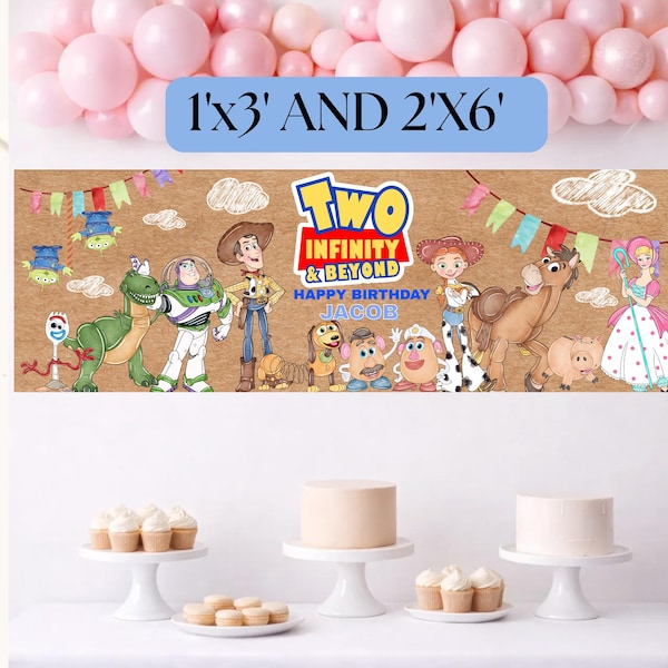 Toy Story Two Infinity Birthday Banner Template | Editable Party Design (Digital Download)