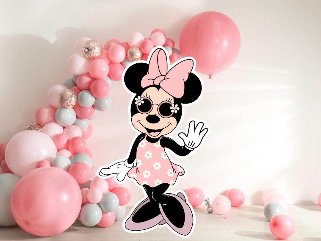 Mini Mouse Two Groovy Groovy Mouse Cutout, Birthday Party Backdrop, Stand up Prop (digital ...