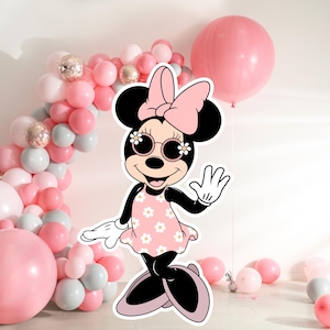 Boho , groovy Mouse Cutout, Backdrop Big Decor, Mouse Theme Party Decoration,3rd birthday  Birthday Party Stand Up Prop, Digital Download