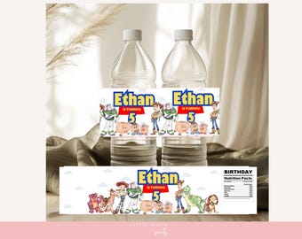 Toy Story Water Bottle Label: Birthday Party Favor (Instant Download)