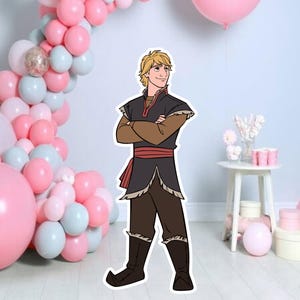 Kristoff, Frozen Decor, Frozen Feestdecoratie Thema, Verjaardagsfeest, Stand-up Prop, Digitale download