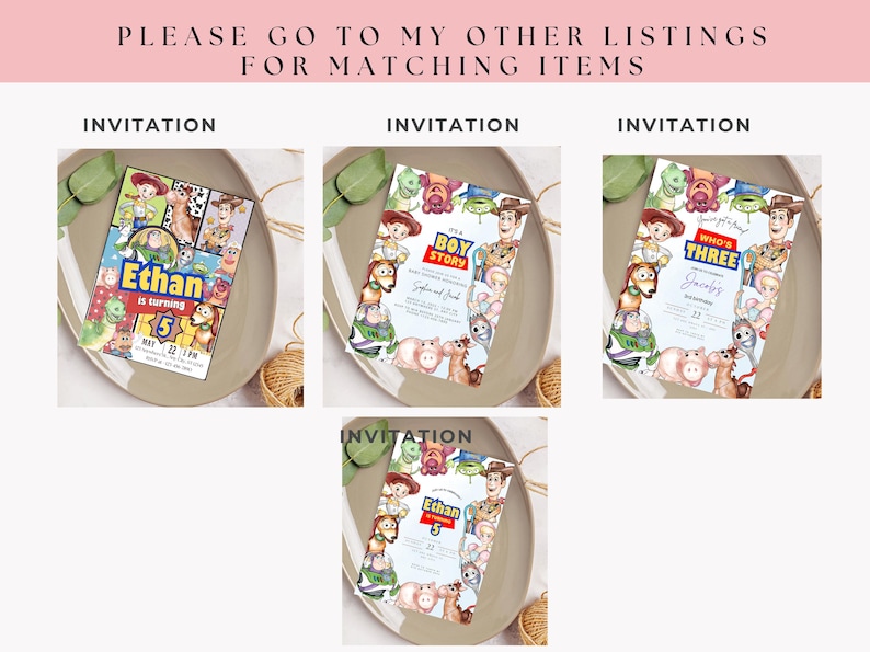 Toy Story Cupcake Toppers: Watercolor Party Decorations (PNG, PDF) image 6