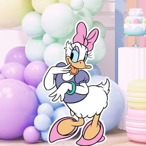Ritaglio di Paperina, grande decorazione per sfondo, decorazione per festa a tema Paperina Baby shower o festa di compleanno Stand Up Prop, download digitale