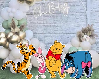 Classic Winnie Pooh Cutout, Cutout Decor Winnie The Pooh, Party Decoration Baby shower Or Birthday Party Stand Up Prop, Digital Download