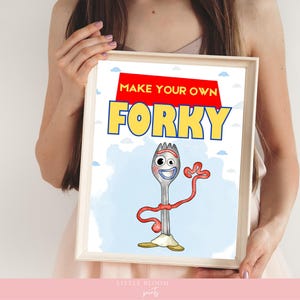 Toy Story Forky Sign, DIY Craft, Party Decoration (Digital File Only)