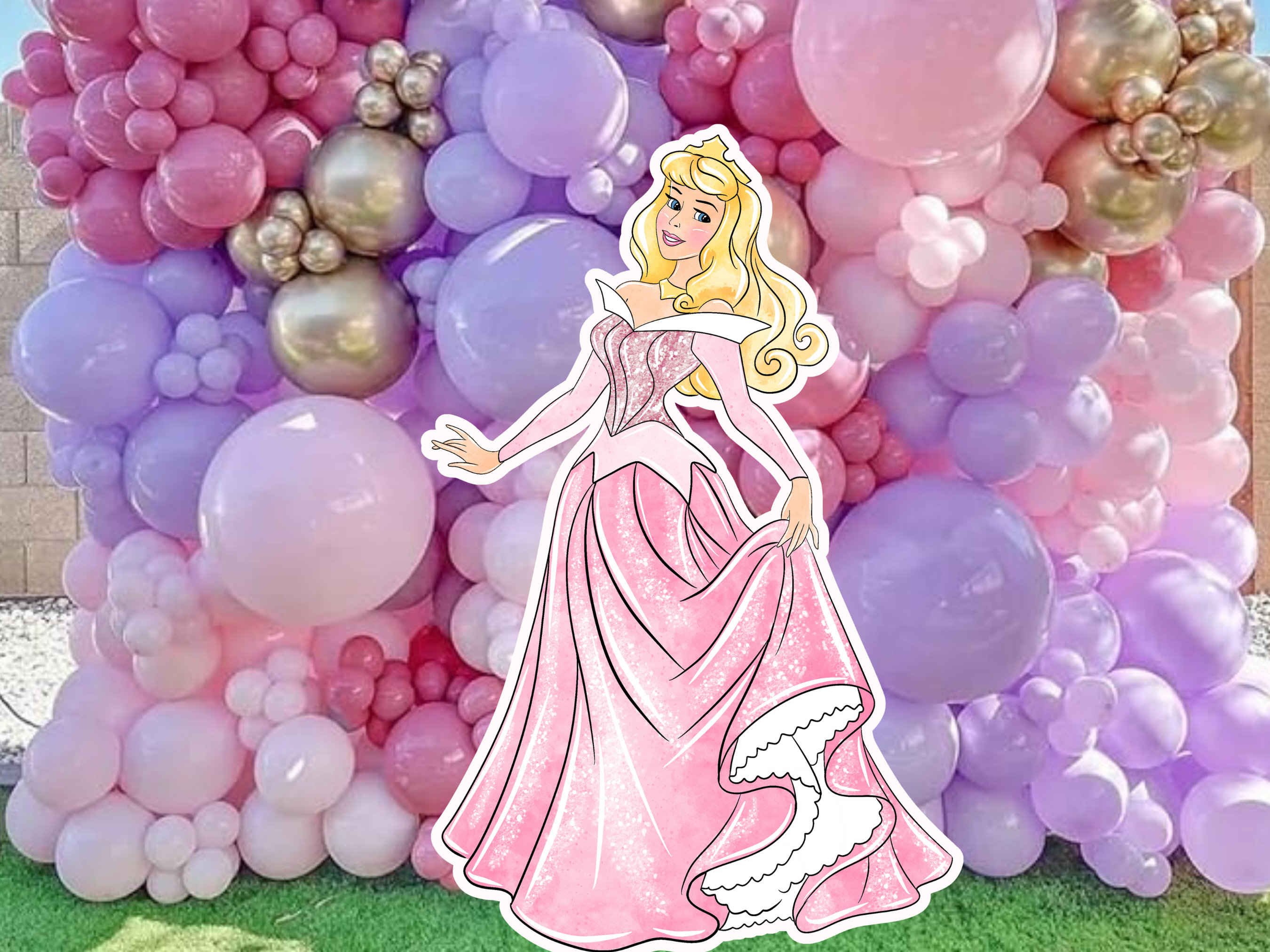 Aurora Princess Cutout: Birthday Party Decoration (Digital Download)