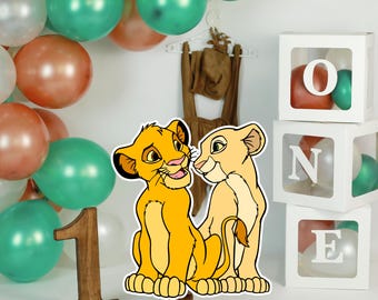 Lion King Cutout: Simba and Nala Party Decoration (Digital Download)
