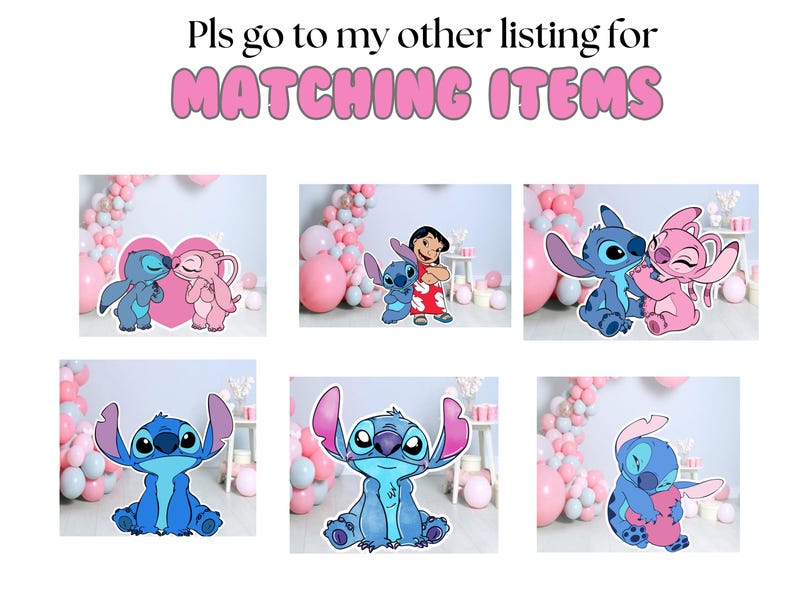 Lilo and Stitch Cutout: Party Decoration Stand Up Prop (Digital Download) image 6