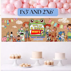 Toy Story 5, 5th Birthday Banner Template: Editable Canva Design (Digital Download 2x6 and 1x3)
