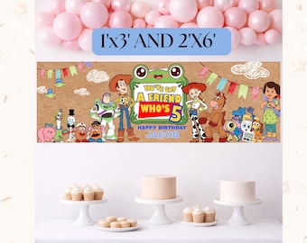 Toy Story 5, 5th Birthday Banner Template: Editable Canva Design (Digital Download 2x6 and 1x3)