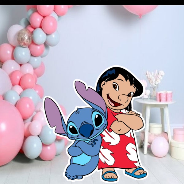 Lilo and Stitch Cutout: Party Decoration Prop (Digital Download)