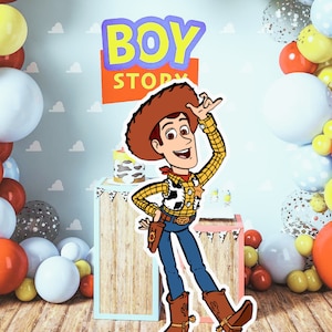 Toy Story CutOut, Decoración de recorte de Toy Story, Tema de decoración de fiesta de Woody Toy Story, Prop de pie de fiesta de cumpleaños, Descarga digital
