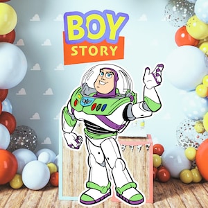 Découpe Toy Story, décoration de découpe Toy Story, thème de décoration de fête Buzz Toy Story, accessoire de stand-up de fête d'anniversaire, téléchargement numérique