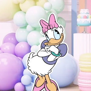 Madeliefje knipsel, groot decor decor, madeliefje eend thema feestdecoratie babyshower of verjaardagsfeestje stand-up prop, digitale download