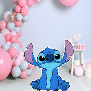 Ritaglio di Lilo e Stitch, grande decorazione di Lilo e Stitch, decorazione per feste a tema baby shower o festa di compleanno, supporto per download digitale