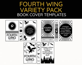 Bookbinding Cover Templates: Fourth Wing Variety Pack Bookbinding Cover Design PNG File