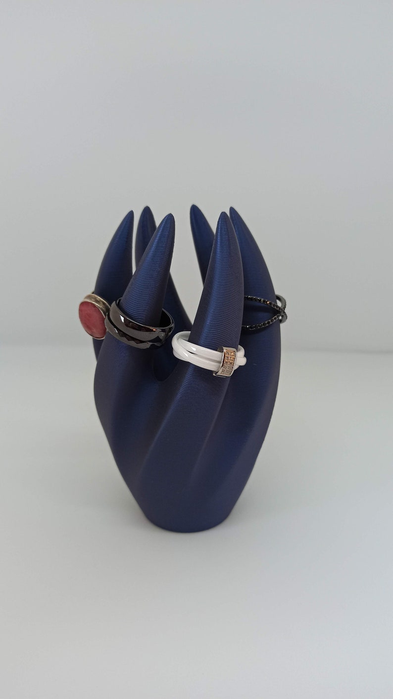 Porte bagues, porte bijoux moderne et élégant Bleu "Tanzanite"